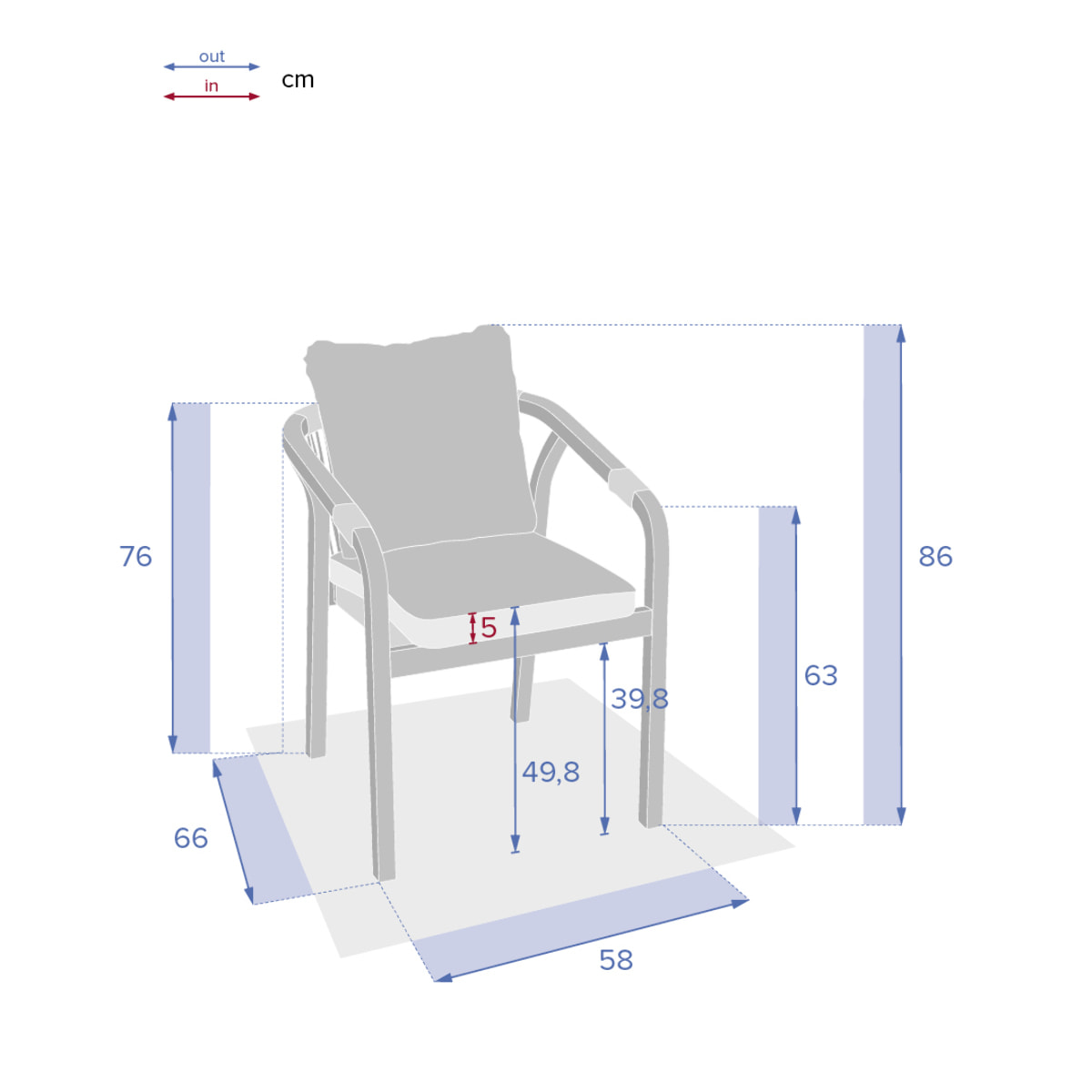 Fauteuil de jardin Papouasie Acacia
