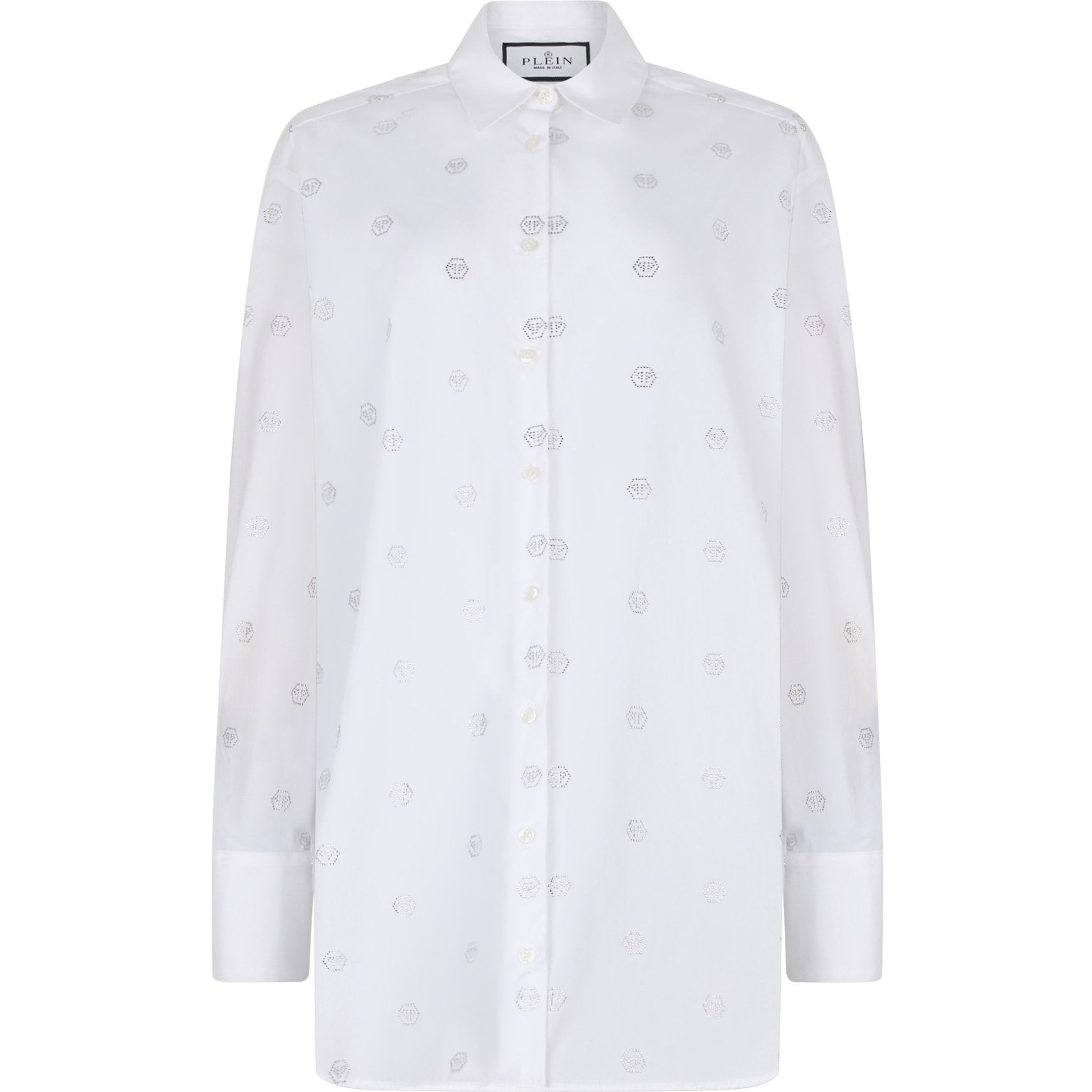 PHILIPP PLEIN Regular Fit Shirt Monogram Crystal