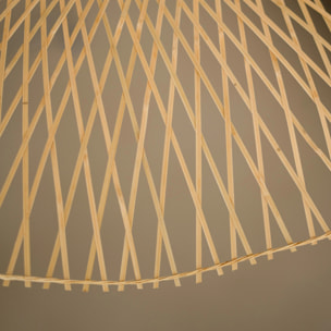 Suspension D75 cm en bambou avec fil noir - Jipi