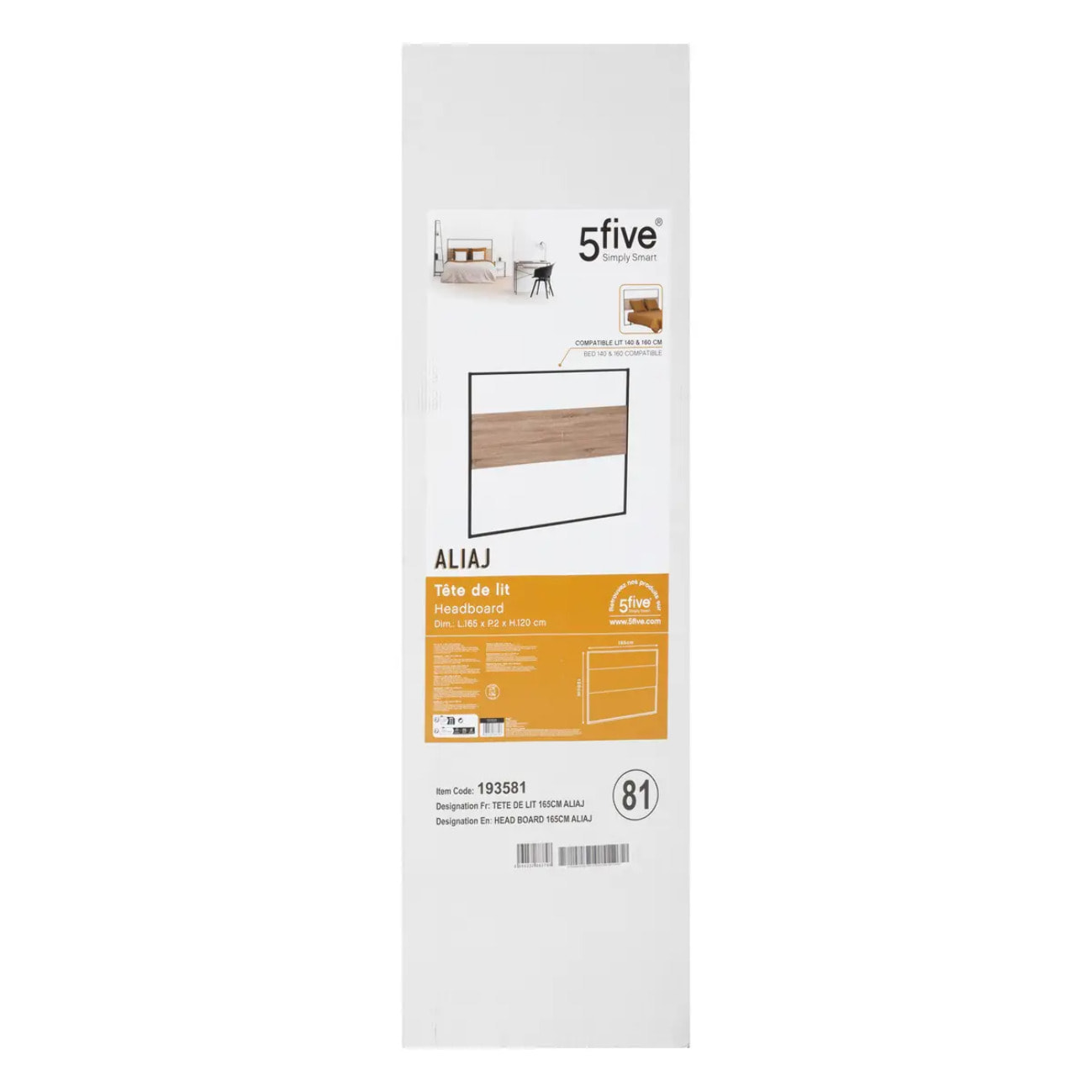 Tête de lit "Aliaj" 165cm effet bois