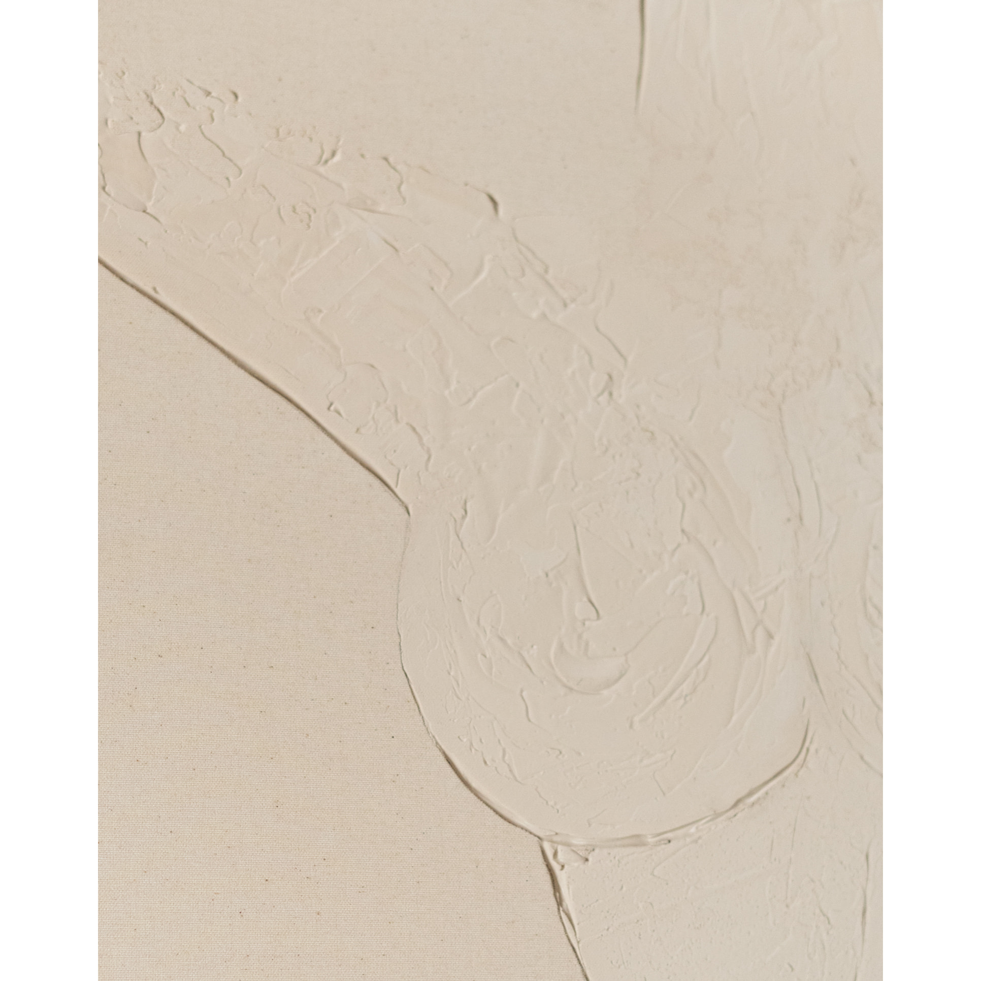 Tableau beige décoratif sur toile de coton avec cadre en bois peint à la main à la peinture à l'huile en différentes tailles