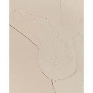 Tableau beige décoratif sur toile de coton avec cadre en bois peint à la main à la peinture à l'huile en différentes tailles
