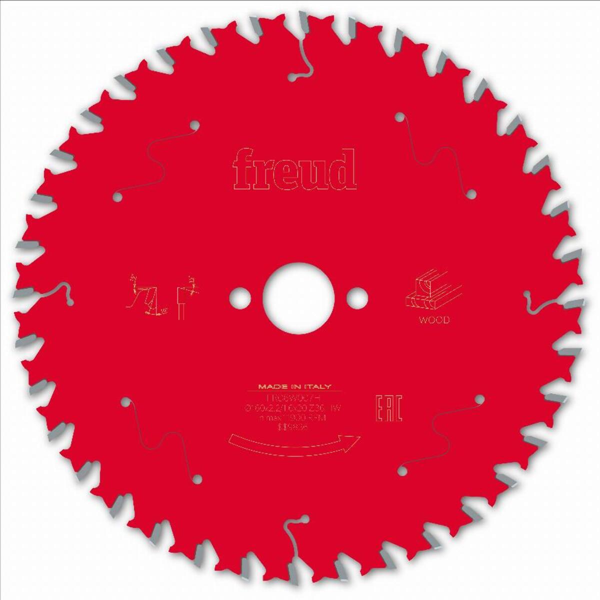 Lame pour scie circulaire portative filaire/sans fil FREUD - Ø160 2,2/1,6 A20 Z36 BA 10° - F03FS09679 -FR06W007H