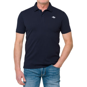 Polo color liso STONEY algodón piqué Azul marino