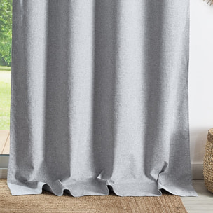 Rideau thermique et occultant  hiver - été - Gris