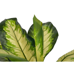Planta Artificial Dieffenbachia Dotied Con Maceta 55x55x130 Cm