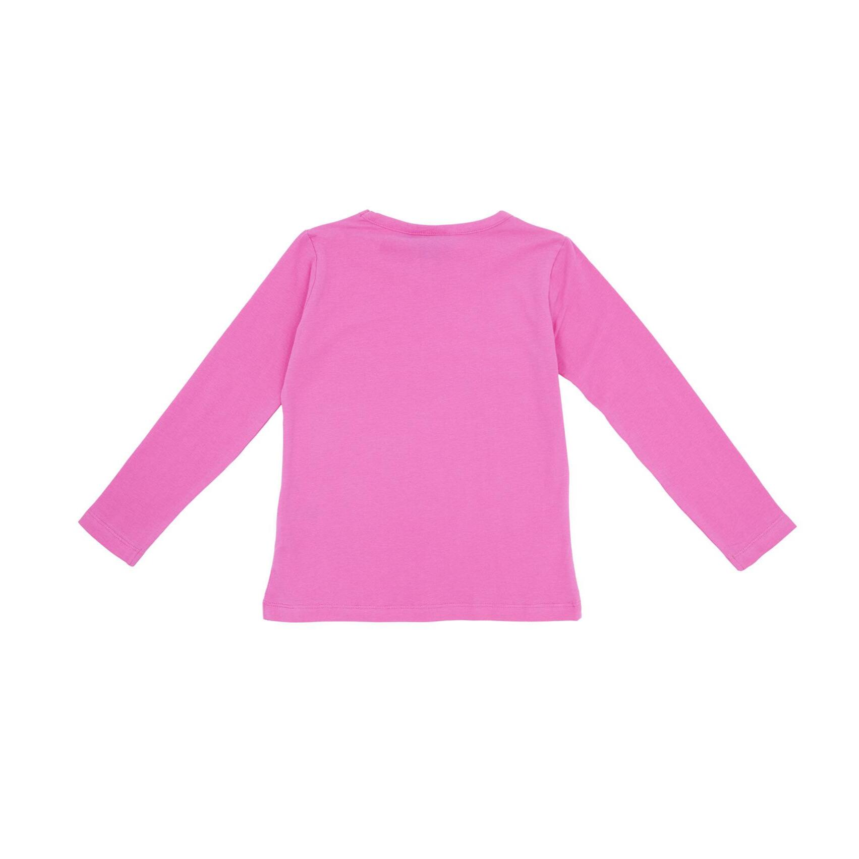 T-shirt da bambina maniche lunghe con logo piccolo Basic