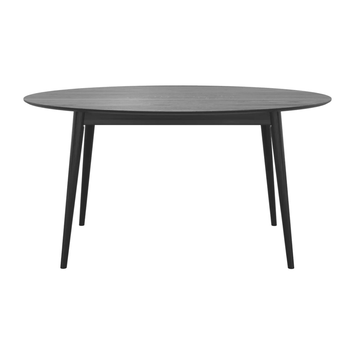 Table ovale 6 personnes en bois noir 150 cm - Eddy