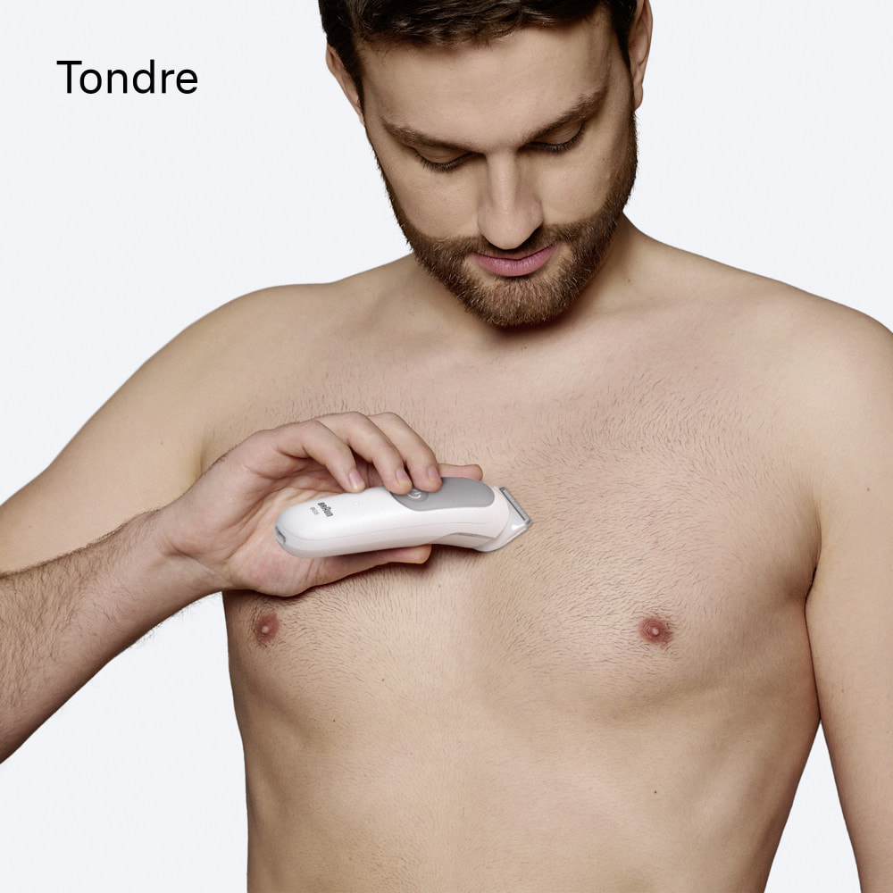Braun Tondeuse Pour Le Corps Series 5, + 2 Outils De Rasage, Tondez Et Rasez Vos Poils, Étanche, BG5500, Gris