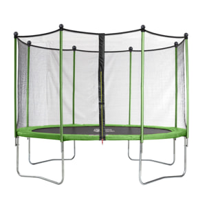 Trampoline "Yoopi 2" - Ø 4.25 m - Avec filet + échelle + couverture + kit d'ancrage