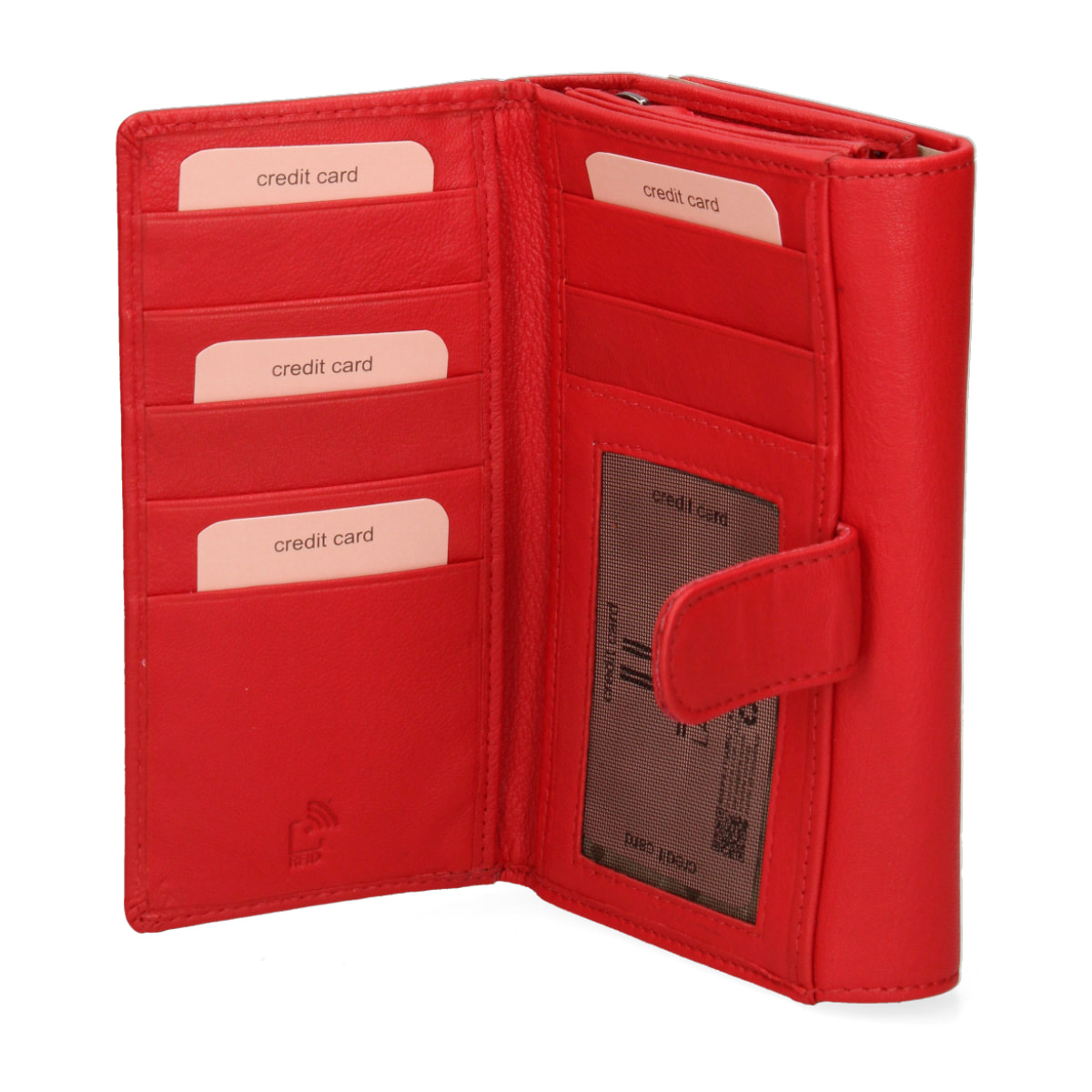 Portafoglio da donna In Vera pelle Made in Italy 17x10x4 cm