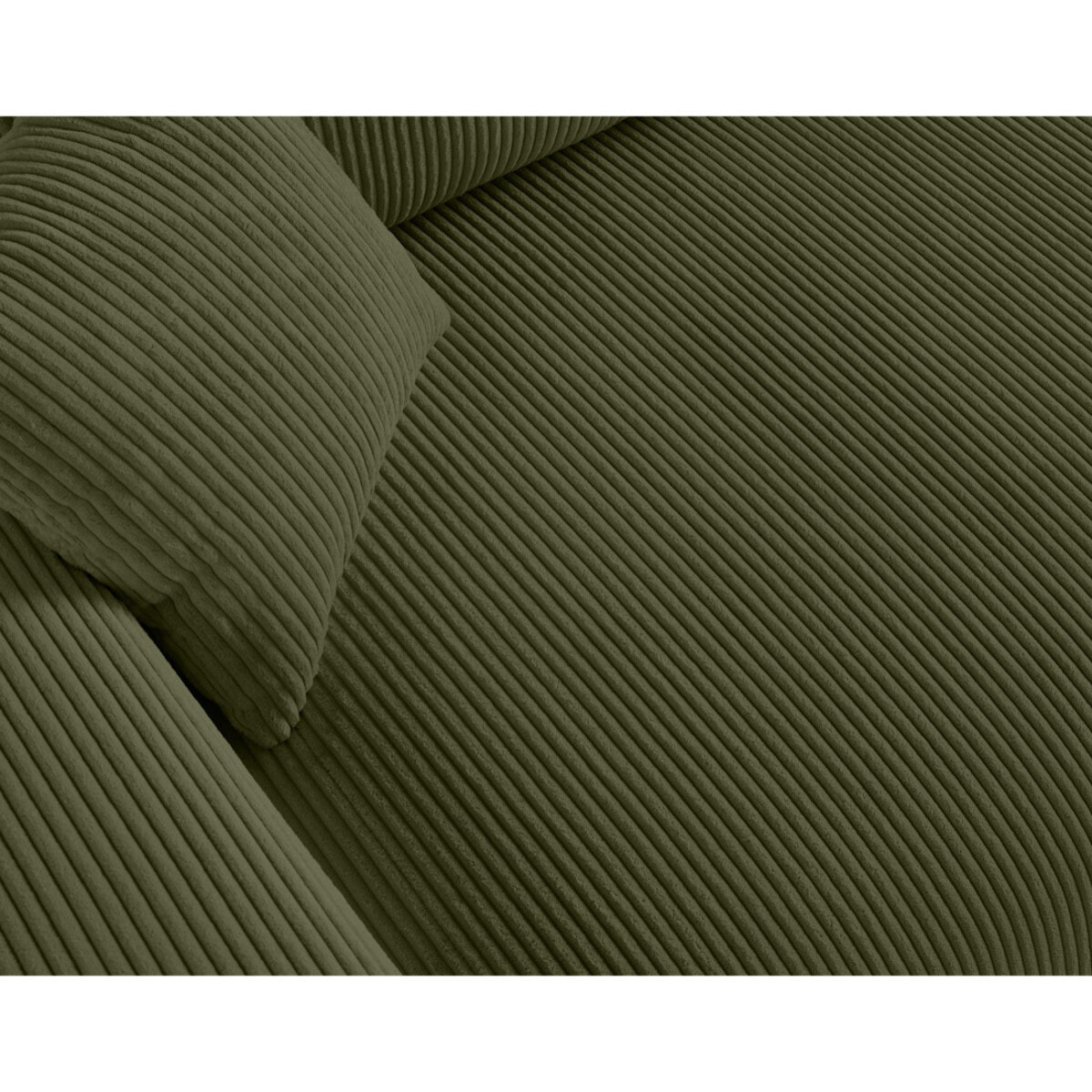 Garance - canapé droit 3 places - en velours côtelé - Vert