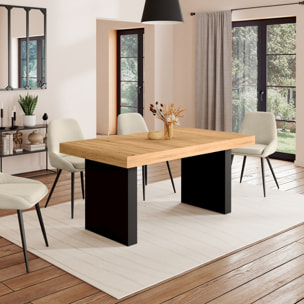 Table à manger extensible Marius - Bois - Noir