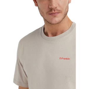 D.Franklin Camiseta Básica de Manga Corta Basic Logo Beige/Coral