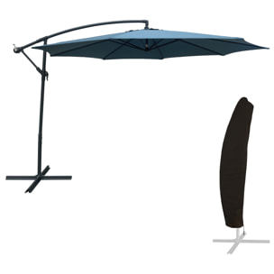 Parasol déporté OAHU rond + housse -