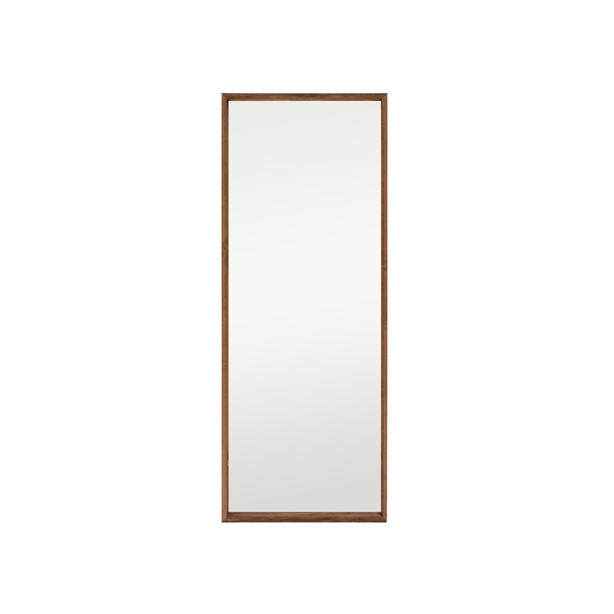 Miroir effet bois massif ton chêne foncé en différentes tailles