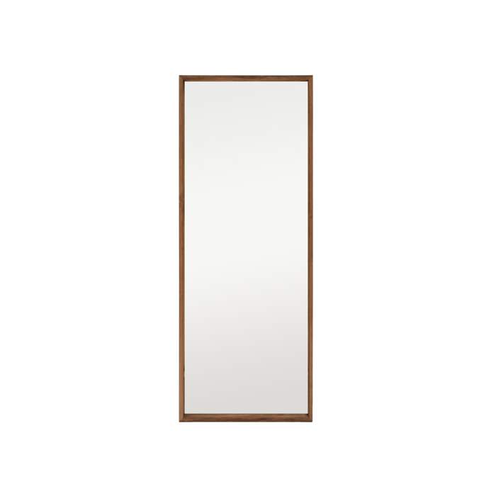 Miroir effet bois massif ton chêne foncé en différentes tailles