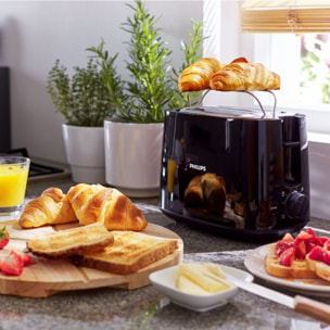 Grille-pain PHILIPS HD2581/90 Toaster noir Daily, 2 fentes, 830W