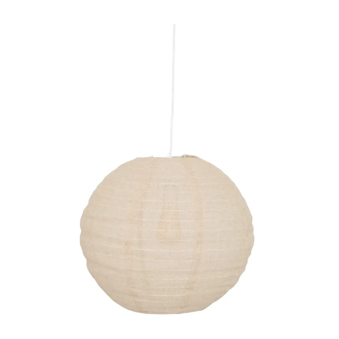 Lanterne boule Jordy D.57cm en lin beige