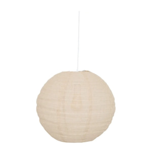 Lanterne boule Jordy D.57cm en lin beige