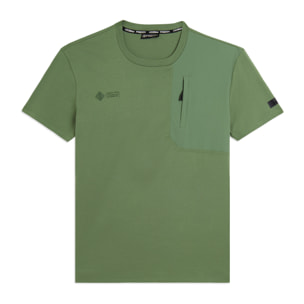 T-shirt Comfort con Taschino e Inserti Rip-Stop