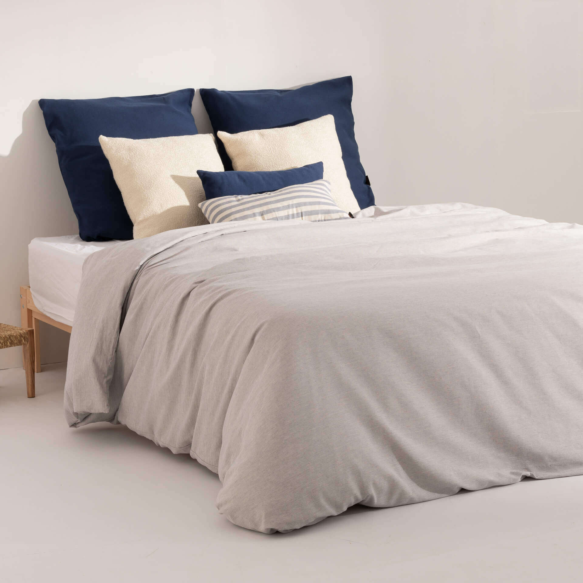 Housse de couette jacquard Elche Bleu