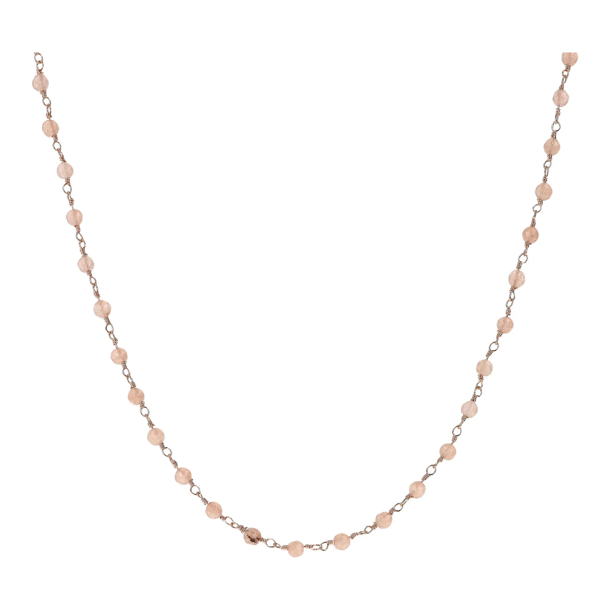 Collana Rosario Girocollo in Quarzo Grigio Sfaccettato