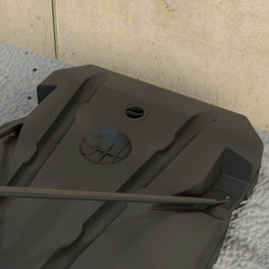 Canasta de Baloncesto Infantil con Altura Ajustable 200-260 cm Canasta de Baloncesto Exterior Portátil con Ruedas Base Rellenable y Bolsa de Peso Rojo y Negro