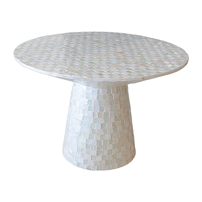 Table basse en coquille de capiz verte  ZINA