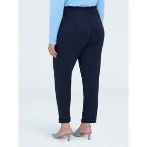 Fiorella Rubino - Pantalones Ballon en tejido stretch - Azul