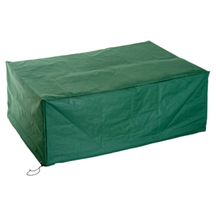 Housse de protection etanche pour meuble salon de jardin rectangulaire 210L x 140l x 80H cm vert