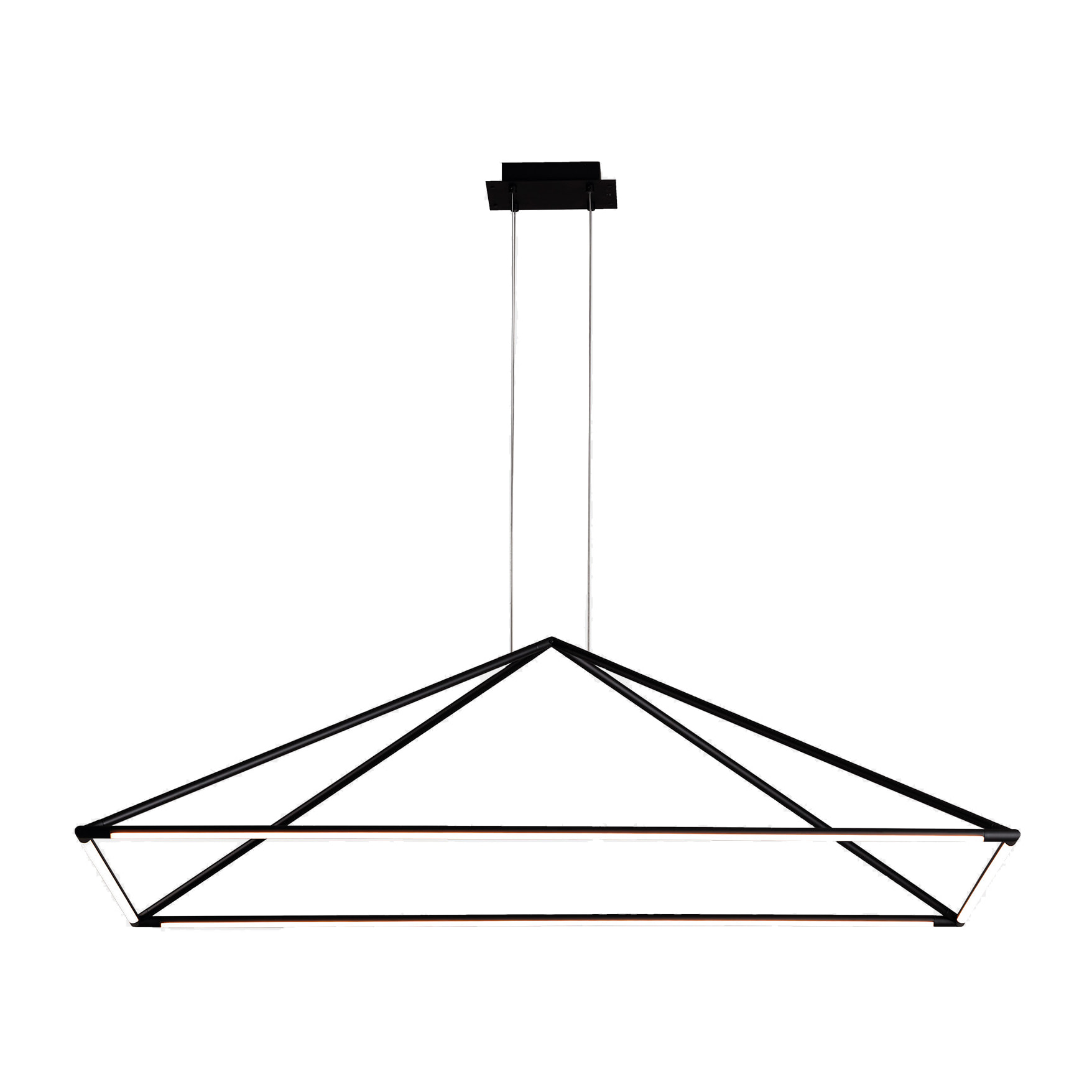 LEDS·C4 Lámpara Colgante Tubs 1200MM LED 38W Blanco Cálido 2700K Negro para Interior,