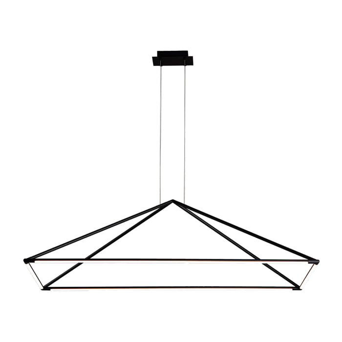 LEDS·C4 Lámpara Colgante Tubs 1200MM LED 38W Blanco Cálido 2700K Negro para Interior,