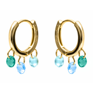 Pendientes Seinti acabado oro amarillo 18k