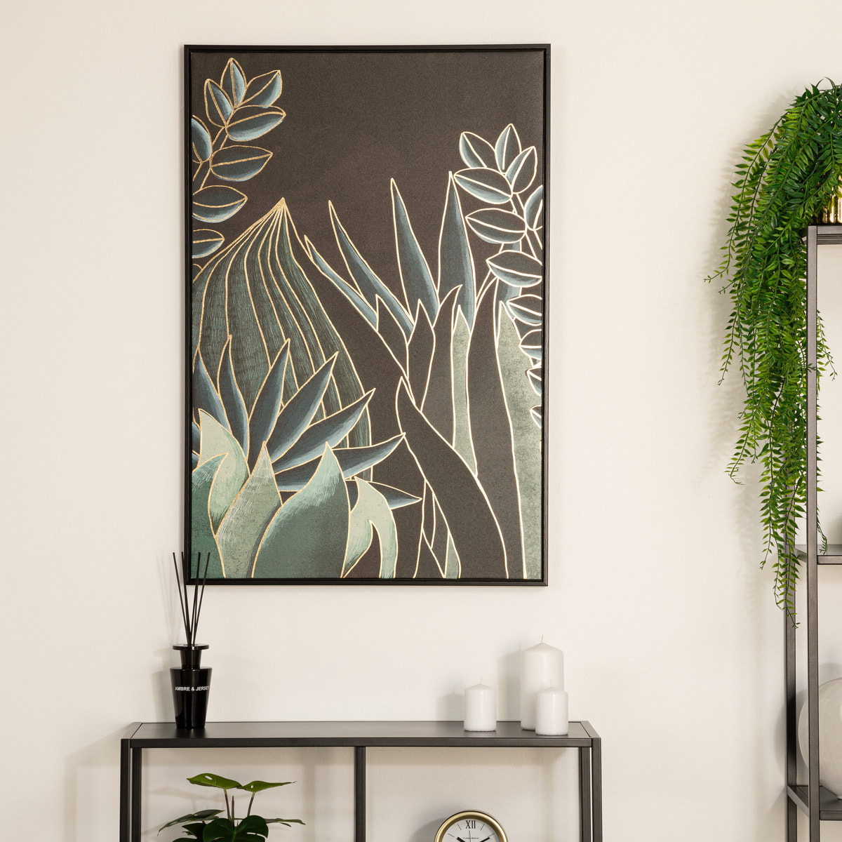 Toile imprimée "Jungle" encadrée 60x90 cm