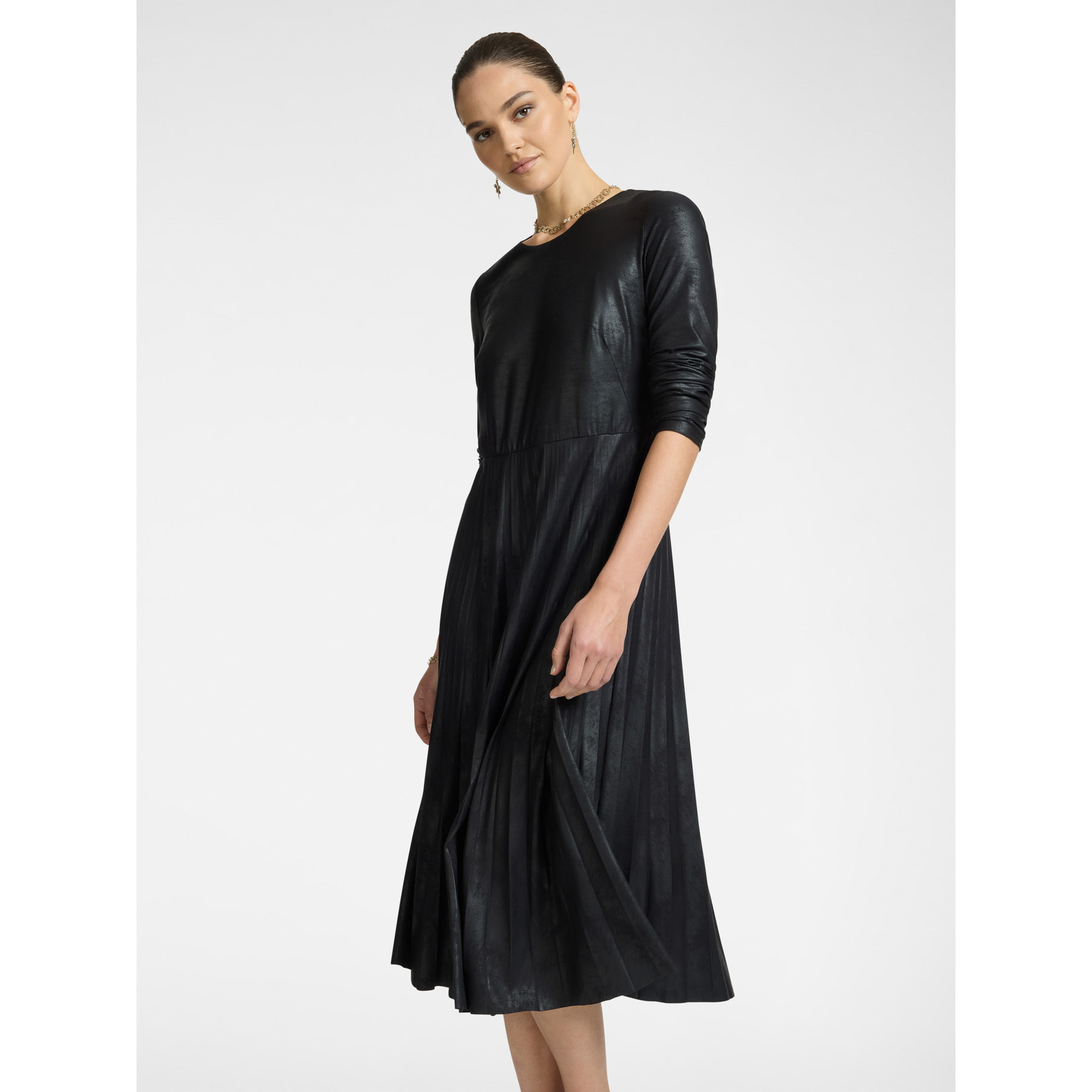 Elena Mirò - Vestido con falda plisada - Negro