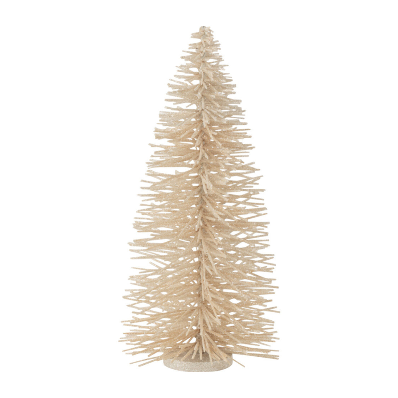 J-Line décoration Sapin De Noël Paillettes - bois - blanc - medium