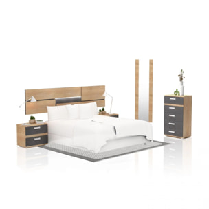 Dormitorio Ataneq Pure 5C Cambria - Grafito