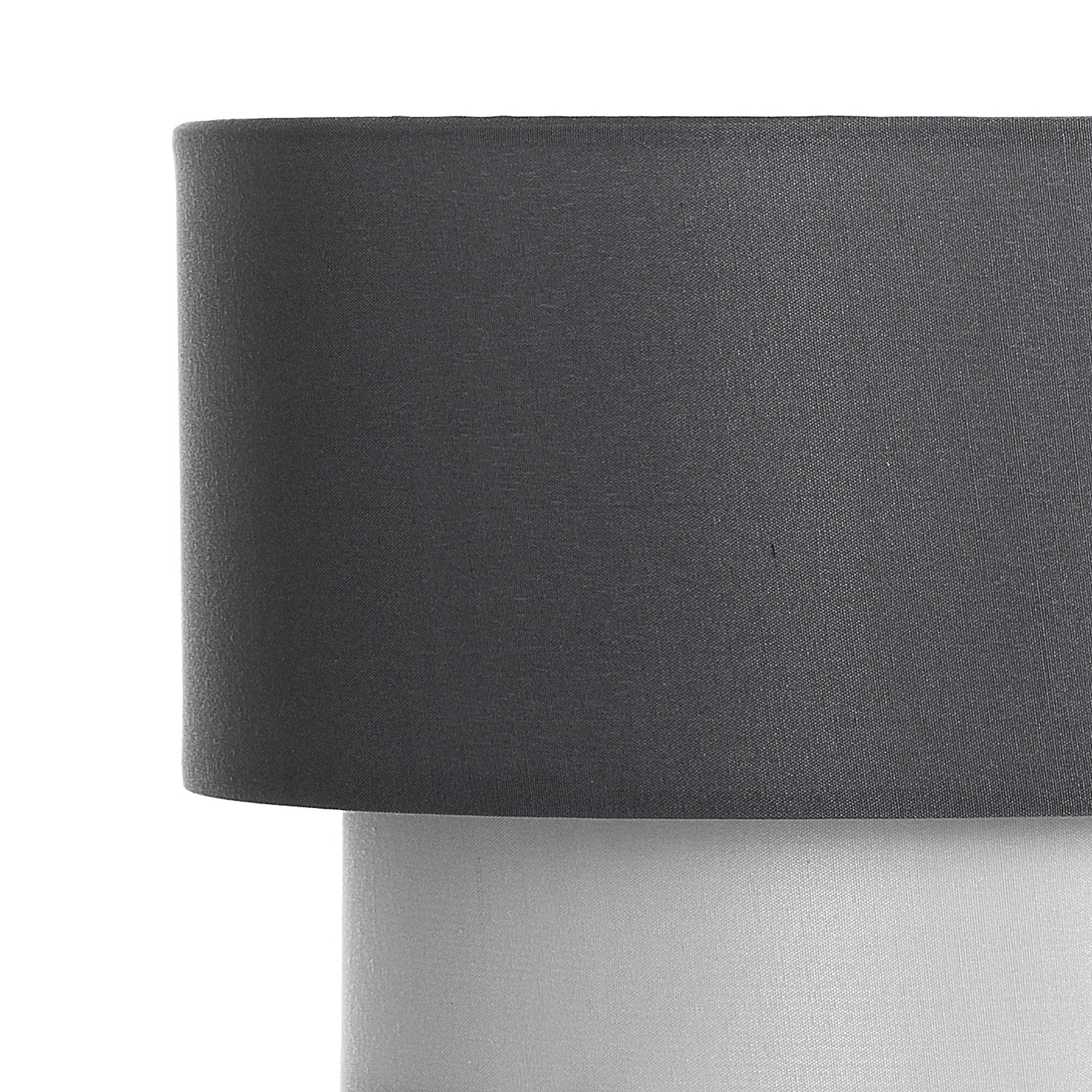 Lampe à poser Tomasucci ALASKA, en coton et acier, gris, 20 × 20 × 30 cm