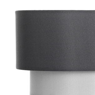 Lampe à poser Tomasucci ALASKA, en coton et acier, gris, 20 × 20 × 30 cm