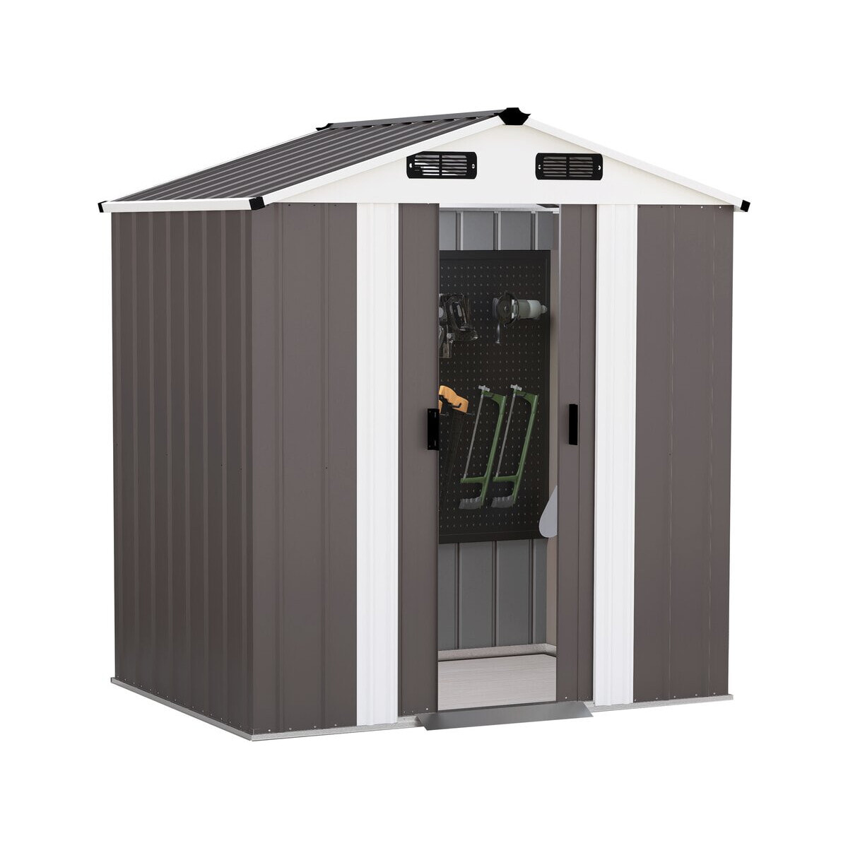 Abri de jardin métal "Dallas II" - 2,17 m² - Taupe
