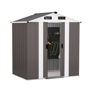 Abri de jardin métal "Dallas II" - 2,17 m² - Taupe