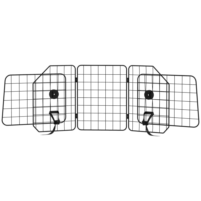 Grille de séparation voiture pour chien pliable réglable 93-150L cm universelle pour appui-tête noir