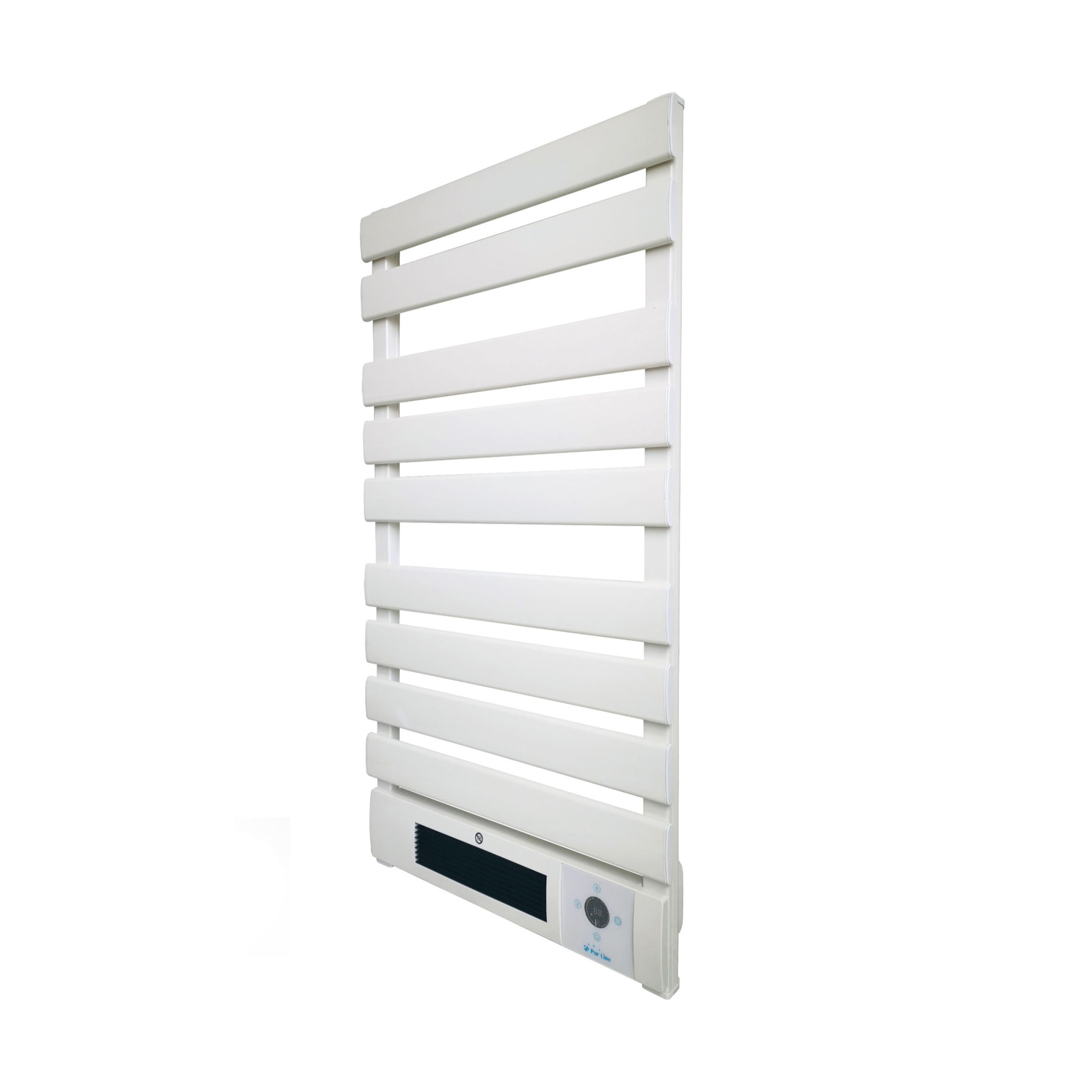 Toallero Eléctrico 1500W en aluminio blanco con display LED NTW-25 PURLINE