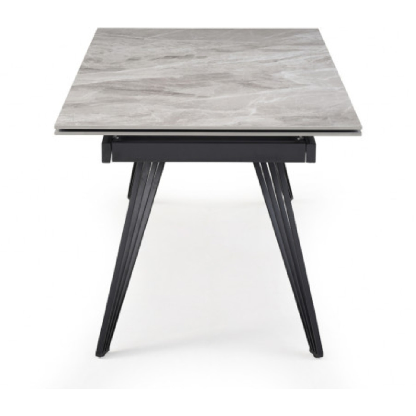 Table extensible en céramique gris brillant L160/240cm - 9 piètements - UNIK