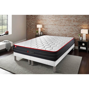 Ensemble sommier + matelas BOOST ressorts ensachés et mémoire de forme