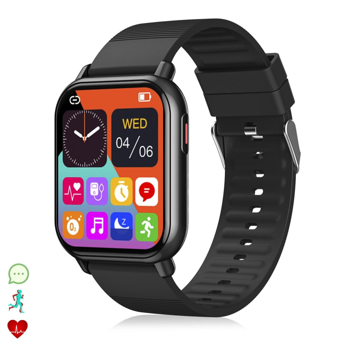 DAM Smartwatch ZW32 con notificaciones de Apps, varios modos deportivos. Monitor de tensión y oxígeno, termómetro.