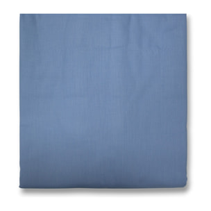 COMPLETO LENZUOLA SINGOLO COL.AZZURRO IN COTONE 60 FILI TINTA UNITA H.30