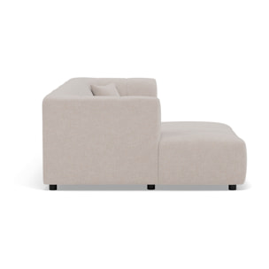 Curtis - canapé d'angle gauche 4 places avec accoudoir en tissu texturé - Beige