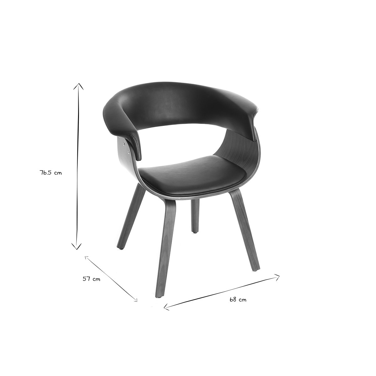 Chaise scandinave blanc et bois clair OKTAV